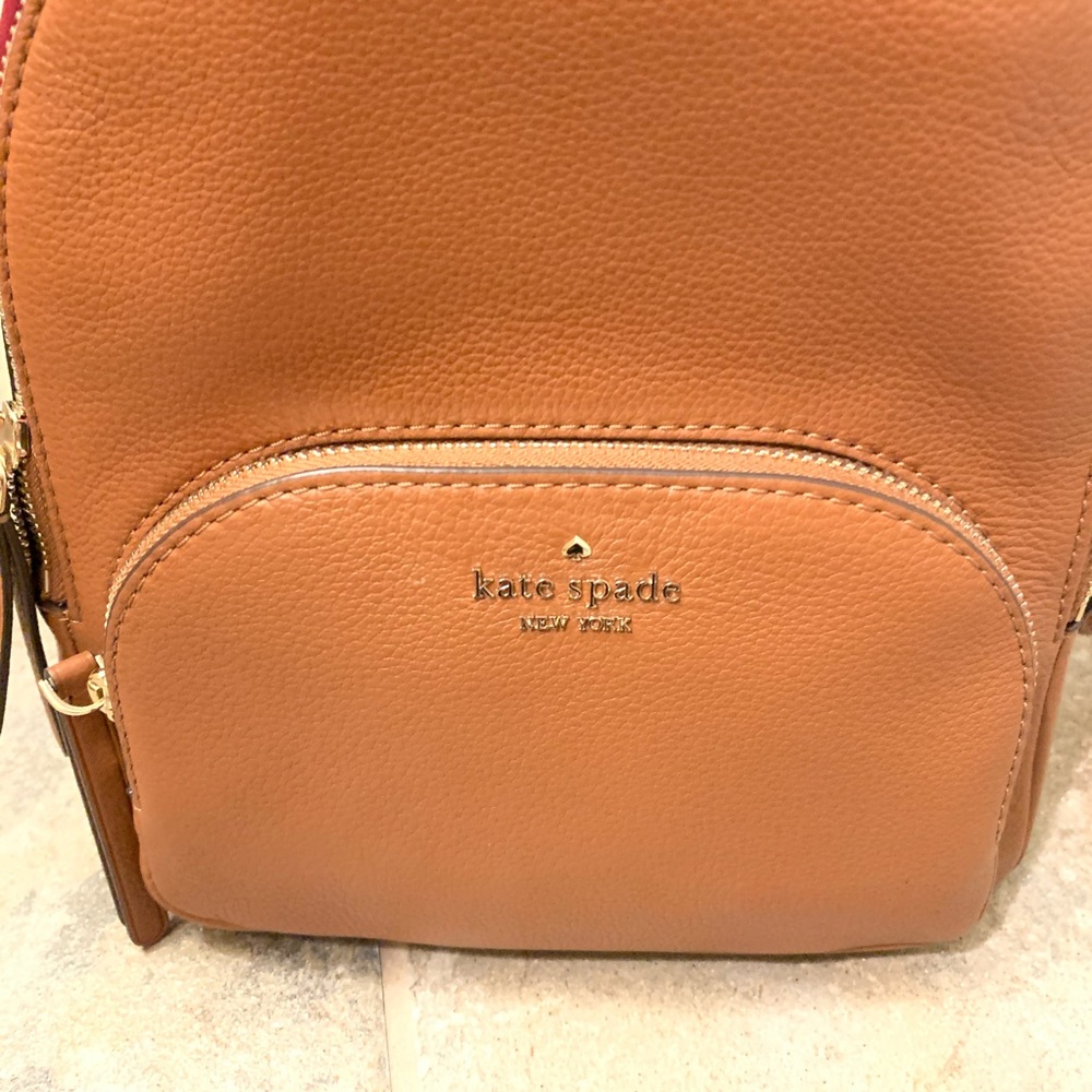 KATE SPADE MEDIUM BACKPACK JACKSON LEATHER BROWN - Picture 8 of 8